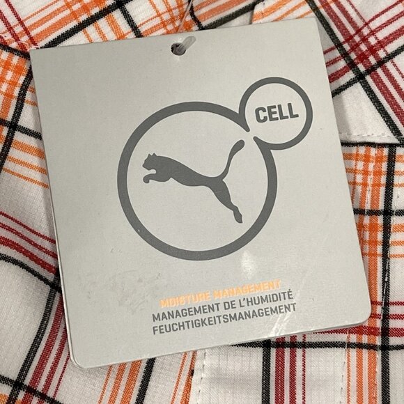 PUMA DryCELL Plaid Tech Golf Shorts White Multi Color Size 32 NWT Performance - Picture 4 of 15